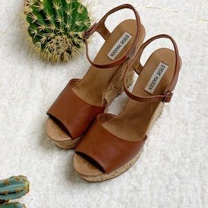 Steve Madden Korkey Platform Wedge Sandal Size 10